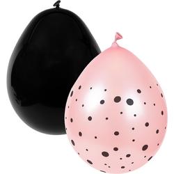 Ballonnen | 8 stuks | Zwart - Roze